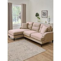 The Very Collection Victoria Left Hand Fabric 3 Seater Chaise Sofa - Mink - Fsc Certified