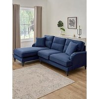The Very Collection Victoria Left Hand Fabric 3 Seater Chaise Sofa - Navy - Fsc Certified