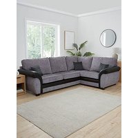 The Very Collection Narva Standard Fabric And Faux Leather Right Hand Corner Group Sofa - Made To Order In The Uk