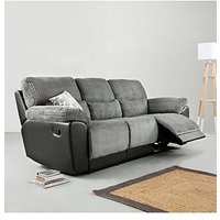 The Very Collection Sienna Fabric/Faux & Leather High Back & 3 Seater & Recliner Sofa