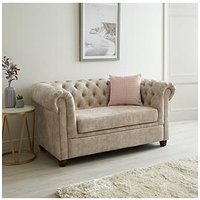 The Very Collection Chester Chesterfield & Leather Look & 2 & Seater Sofa - Pebble - Fsc Certified