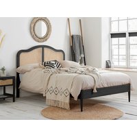 Birlea Leonie Rattan Black Wooden Bed Frame - 6ft Super King Size