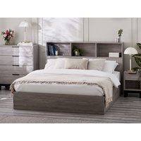 Julian Bowen Bali Bookcase Grey Wooden Ottoman Bed Frame - 3ft Single
