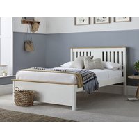 Bedmaster Chester Stone White Wooden Bed Frame - 3ft Single
