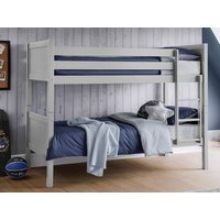 Julian Bowen Bella Dove Grey Wooden Bunk Bed Frame - 3ft Single