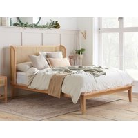 Birlea Astrid Rattan Oak Wooden Bed Frame - 4ft6 Double
