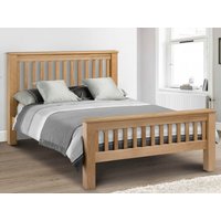 Julian Bowen Amsterdam Oak Wooden Bed Frame High Footend - 6ft Super King Size