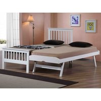 Flintshire Pentre White Wooden Guest Bed Frame - 3ft Single