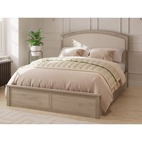 GFW Madrid Limed Oak Wooden Ottoman Bed Frame - 4ft6 Double