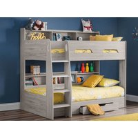 Julian Bowen Orion Grey Oak Wooden Bunk Bed Frame - 3ft Single