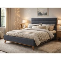 Time Living Mayfair Dark Grey Fabric Bed Frame - 5ft King Size