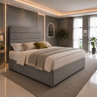 Dublin Headboard Divan Set - Choice of Mattress & Optional Storage