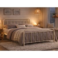 Time Living Miami Ivory Metal Bed Frame - 4ft Small Double