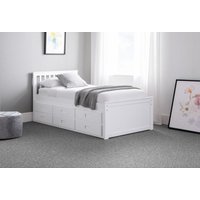 Julian Bowen Maisie Surf White Wooden Guest Bed Frame - 3ft Single