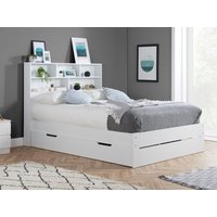 Birlea Alfie White Wooden 1 Drawer Storage Bed Frame - 4ft Small Double