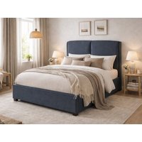 Time Living Oakland Dark Grey Fabric Bed Frame - 4ft6 Double