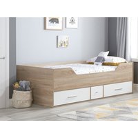Birlea Camden White and Oak Effect Cabin Bed Frame - 3ft Single