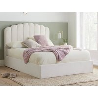 Birlea Monaco White Fabric Ottoman Bed Frame - 4ft6 Double