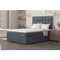 MLILY�? Glacier 2800 Cool Gel Hybrid Mattress + Premium Divan Bed, Mink, 4 Drawer, King Size