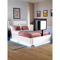Xr Living Ava Upholstered Tv Bed With Under Bed Led Lighting