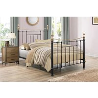 Bronte Metal Bed, Black, King Size