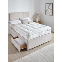 The Very Collection Sheridan Divan Base With 2 Drawers + Headboard + & Natural Fibre Pocket 1000 Mattress