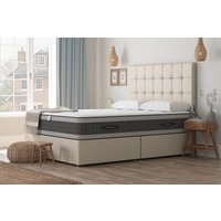 Tuft & Springs� Affinity Ortho 1500 Gel Hybrid Mattress + Premium Divan Bed, Carbon, No Drawer, Super King