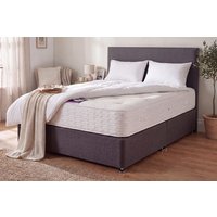 Cashmere Ortho 1000 Pocket British Wool Mattress + Premium Divan Bed, Silver, No Drawer, Super King