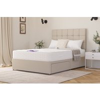 Zante Ortho Traditionally Sprung Mattress + Premium Divan Bed, Mink, No Drawer, King Size