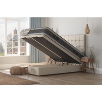 Tuft & Springs� Affinity Ortho 1500 Gel Hybrid Mattress + Ottoman Divan Bed, Teal, End Ottoman, Double