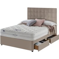Silentnight Miracoil Memory Mattress + Premium Divan Bed, Carbon, No Drawer, King Size