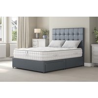Tuft & Springs� Solace 2000 Extra Firm Mattress + Premium Divan Bed, Mink, No Drawer, Super King