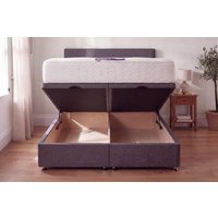 Cashmere Ortho 1000 Pocket British Wool Mattress + Ottoman Divan Bed, Cream, End Ottoman, Small Double