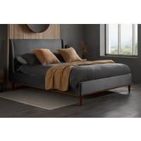 Lincoln Grey Velvet Bed, King Size