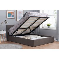 Berlin Grey Fabric Ottoman Bed, Small Double
