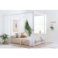 Darwin White Four Poster Bed, Double