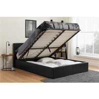 Berlin Black Ottoman Bed, Small Double