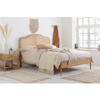 Leonie Rattan Oak Bed, Double