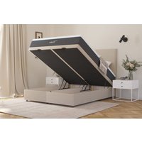 MLILY�? Arctic Ortho 1800 Cool Gel Hybrid Mattress + Ottoman Divan Bed, Silver, End Ottoman, Double